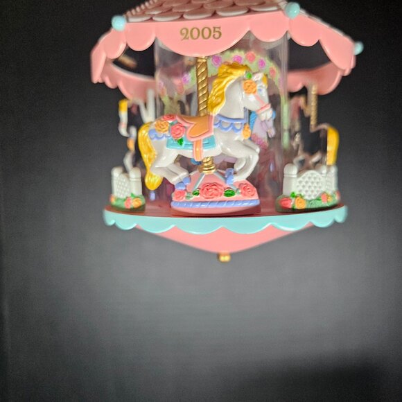 Vintage Heirloom Pretty Ponies Carousel Christmas Tree Ornament # 77 Illuminates - Picture 6 of 11